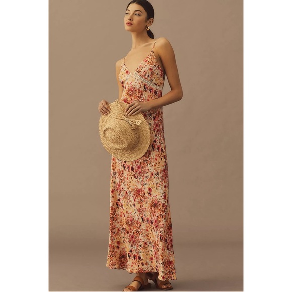 Favorite Daughter The Blackberry Maxi Dress Floral Anthropologie Pink Size L NWT - Picture 9 of 10